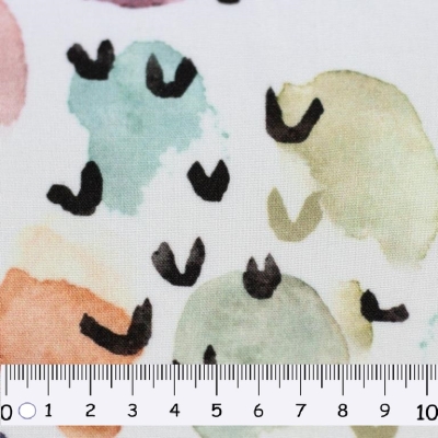 Viskose "Marseille" Aquarell | Punkte pastell bunt